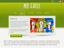Tablet Screenshot of nofrillgrill.com